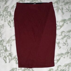 Zara Deep Wine Pencil Skirt